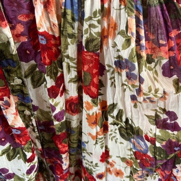 The Avenue Floral Maxi Tank Dress Button Front Sz 18/20 Semi Sheer Spring Read - Picture 5 of 16
